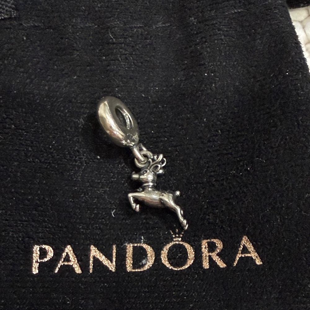 Pandora Silver Reindeer Pendant